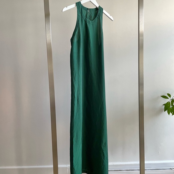 Aspesi Italy Green Rayon Sleeveless Maxi Dress - Picture 2 of 7
